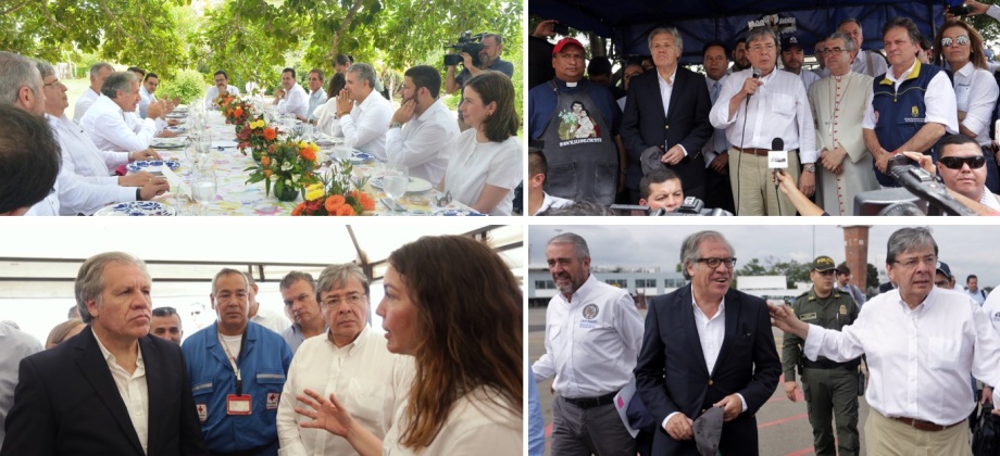 Canciller Trujillo acompañó al Secretario General de la OEA durante visita a Colombia en la que se reunió con el Presidente Duque y recorrió frontera con Venezuela en Cúcuta