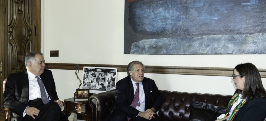 Embajador Alejandro Ordóñez acompañó a la Viceministra de Asuntos Multilaterales, Adriana Mejía, durante reunión con el Secretario General de la OEA, Luis Almagro