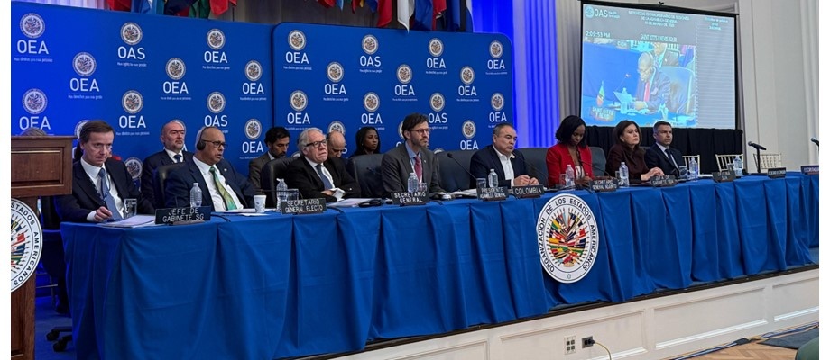 Viceministro Mauricio Jaramillo llamó al fortalecimiento del Sistema Interamericano durante la 56° Asamblea General Extraordinaria de la OEA Viceministro Mauricio Jaramillo llamó al fortalecimiento del Sistema Interamericano durante la 56° Asamblea General Extraordinaria de la OEA